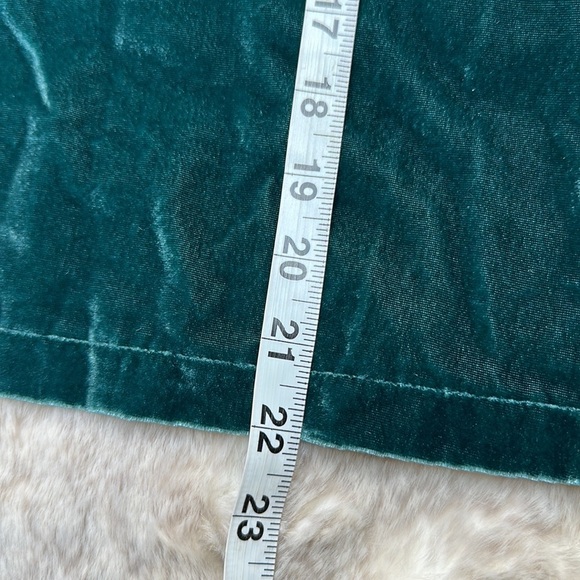 Loft | Velvet Puff Sleeve Top, Deep Spruce Green - Picture 10 of 10